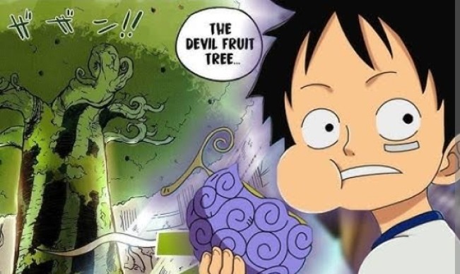 Ilustrasi Luffy memakan buah iblis legendaris yang menjadi incaran Rocks D Xebec.  [Instagram]